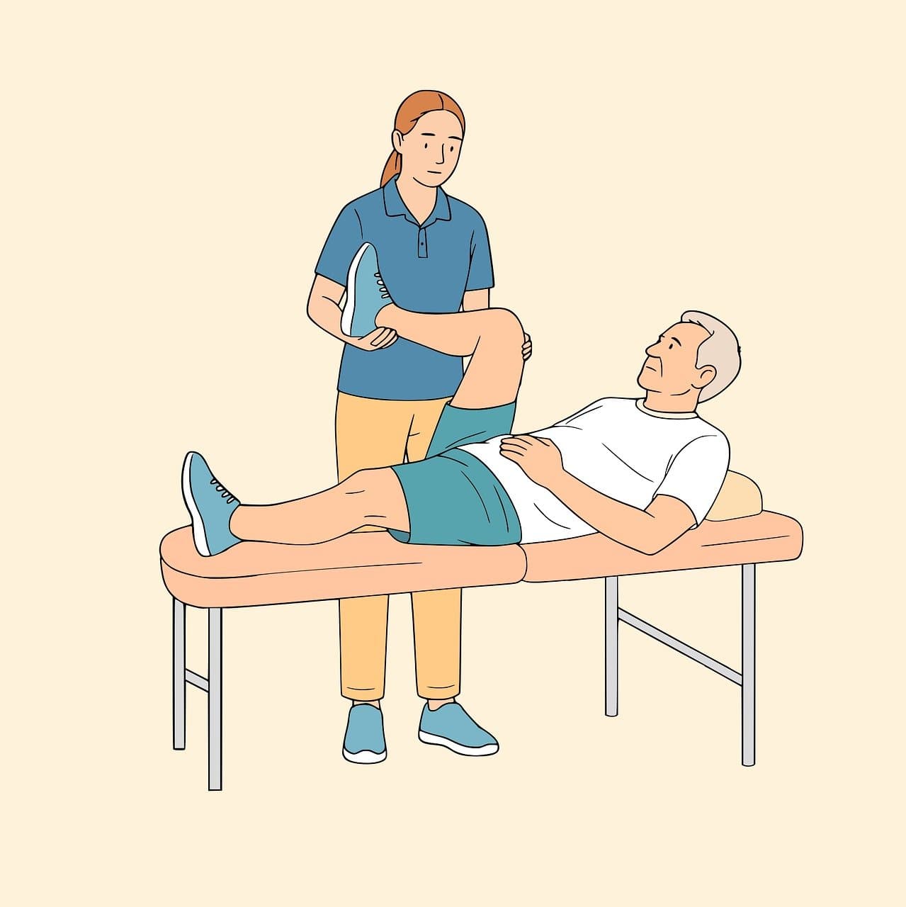 Dr. Krishna treating a patient at Proper Care Physiotherapy clinic in Katraj, Pune.