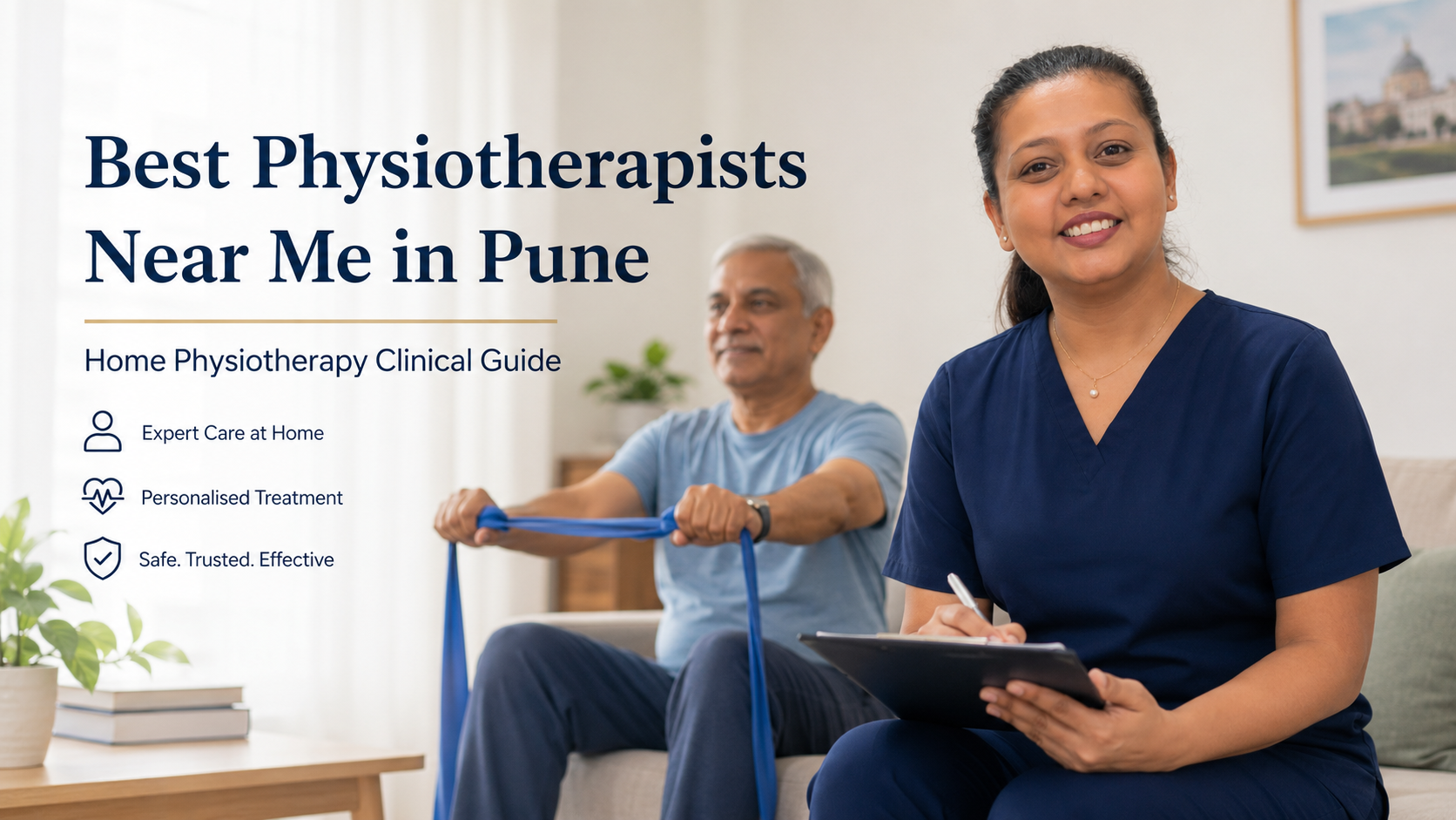 Best home physiotherapist dr krishna assessing a patient in Pune
